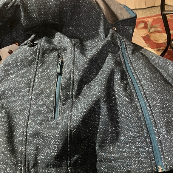 Sparkly Dark Teal Hooded Jacket - Picture 8 of 10